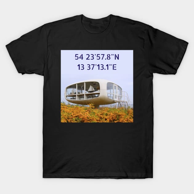 Binz Mütherturm with coordinates T-Shirt by jomaot